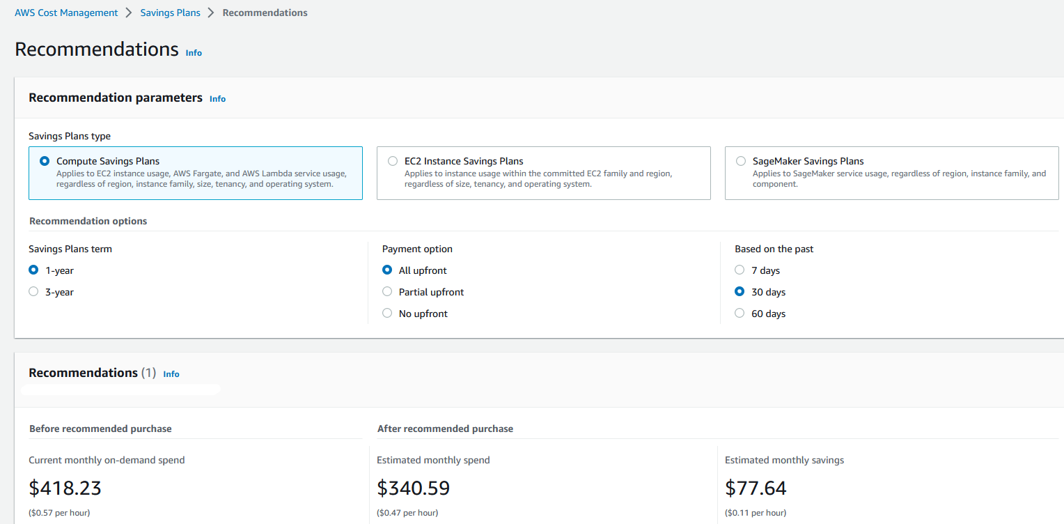 aws savings plan